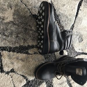 Logger's wear ice boot